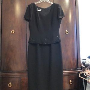 Black long dress /gown size 12  beaded middle